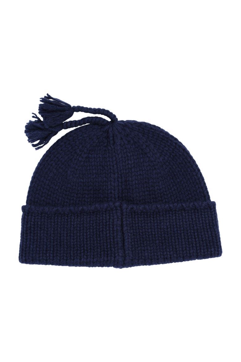 Polo Logo Beanie, Alternate, color, Navy/Cream