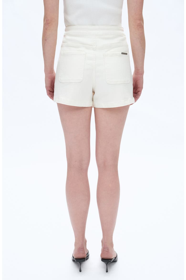 High Waist Culotte Denim Skort, Alternate, color, WHITE