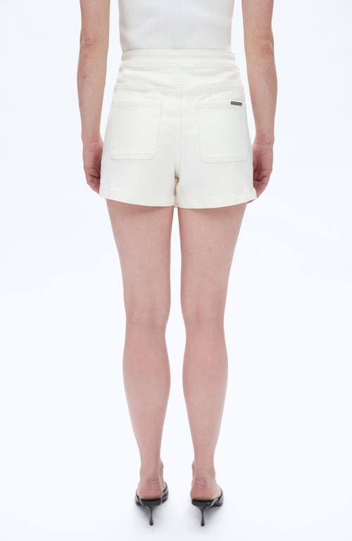 Bayeas High Waist Culotte Denim Skort In White