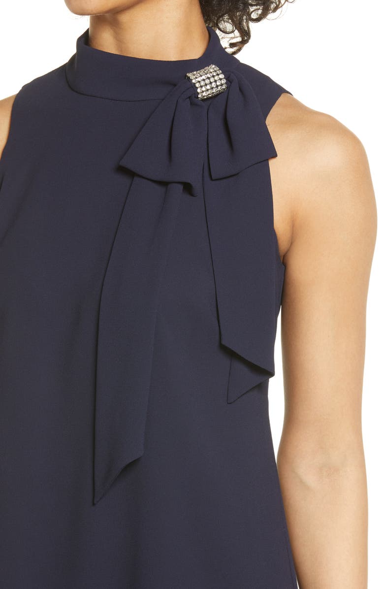 Vince Camuto Sleeveless Bow Neck Dress, Alternate, color,