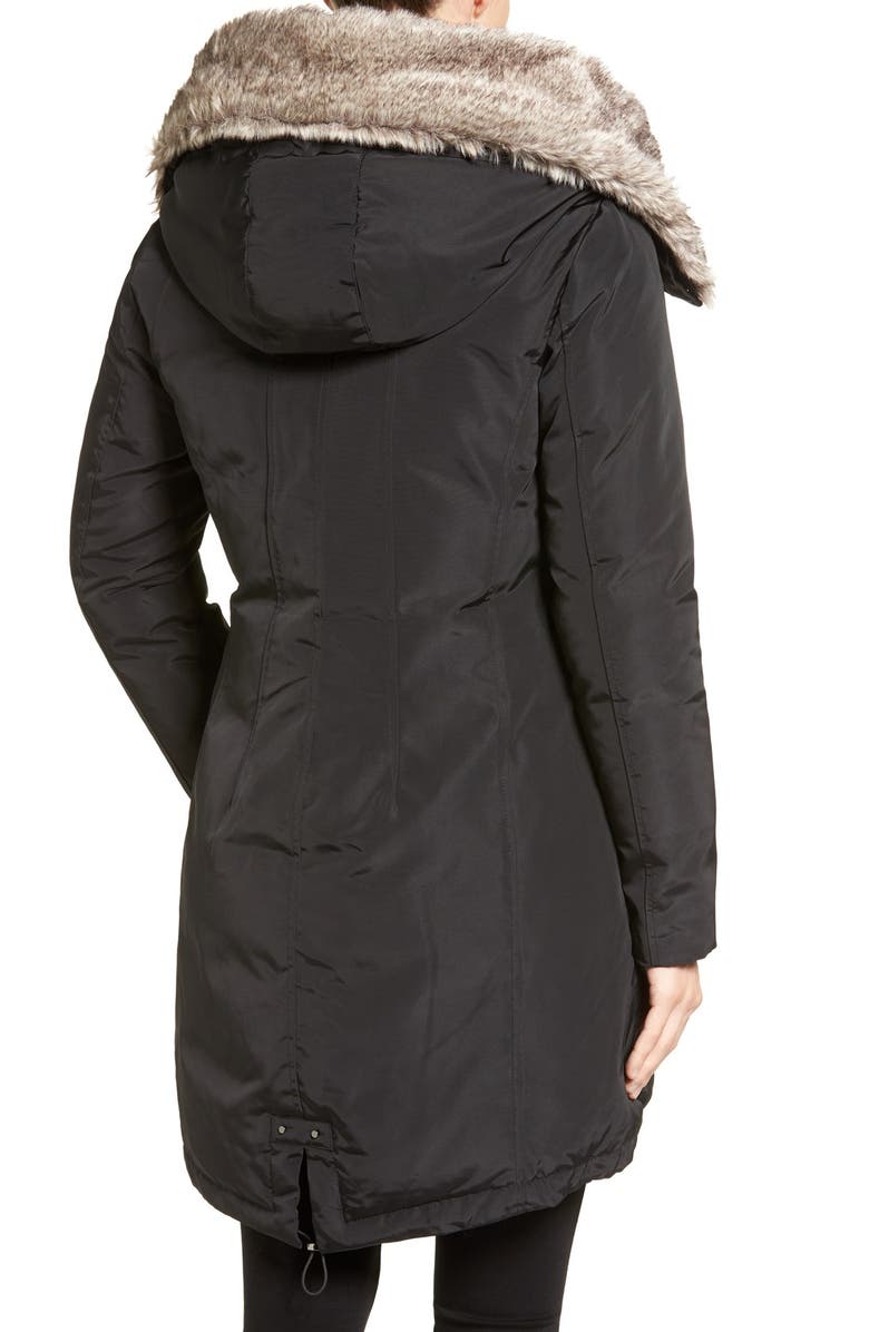 Vince Camuto Faux Fur Trim Hooded Down & Feather Parka, Alternate, color, 