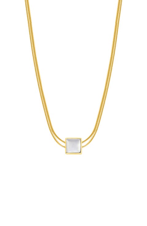 Protect & Balance - Mother of Pearl Evil Eye June Birthstone Necklace