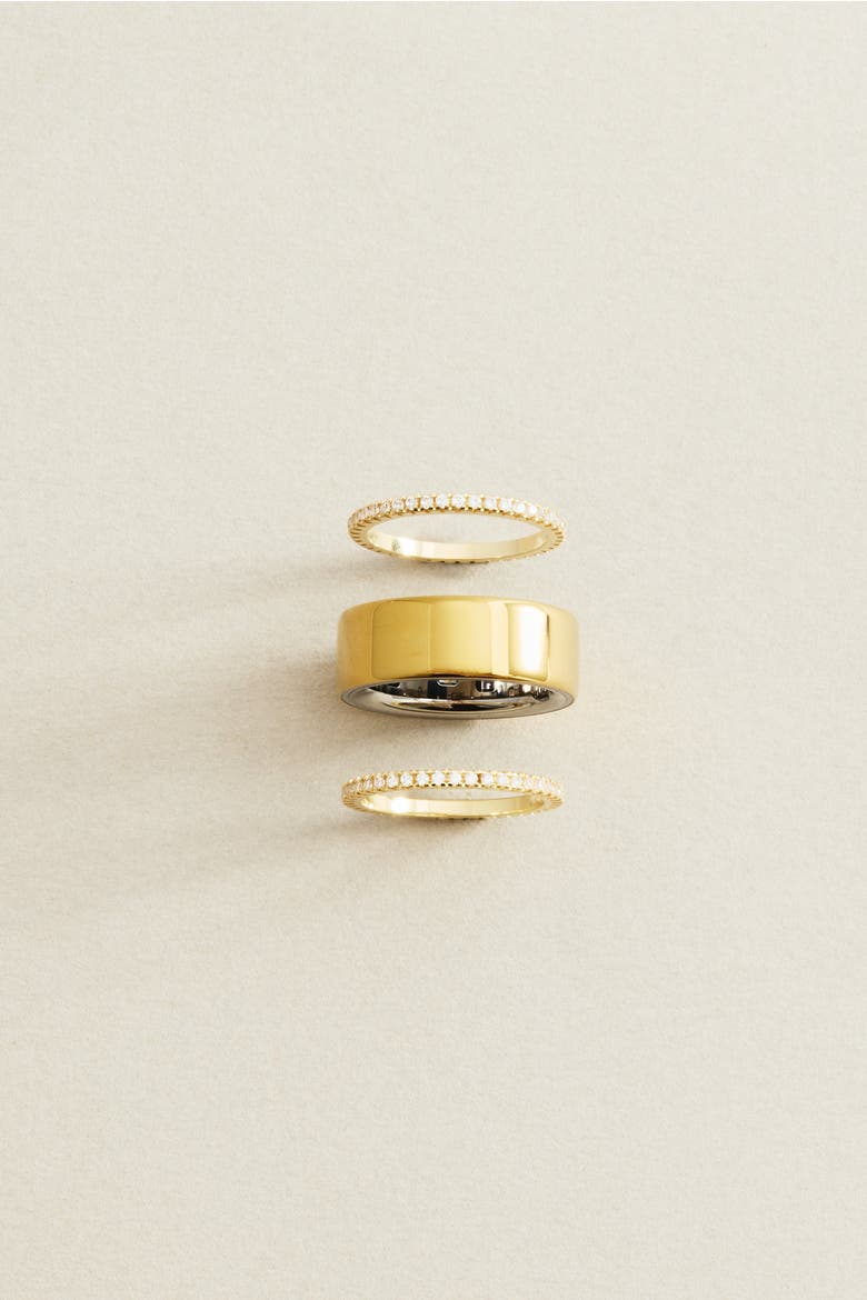 Aurora  Smart Ring Stacking Set, Alternate, color, Gold