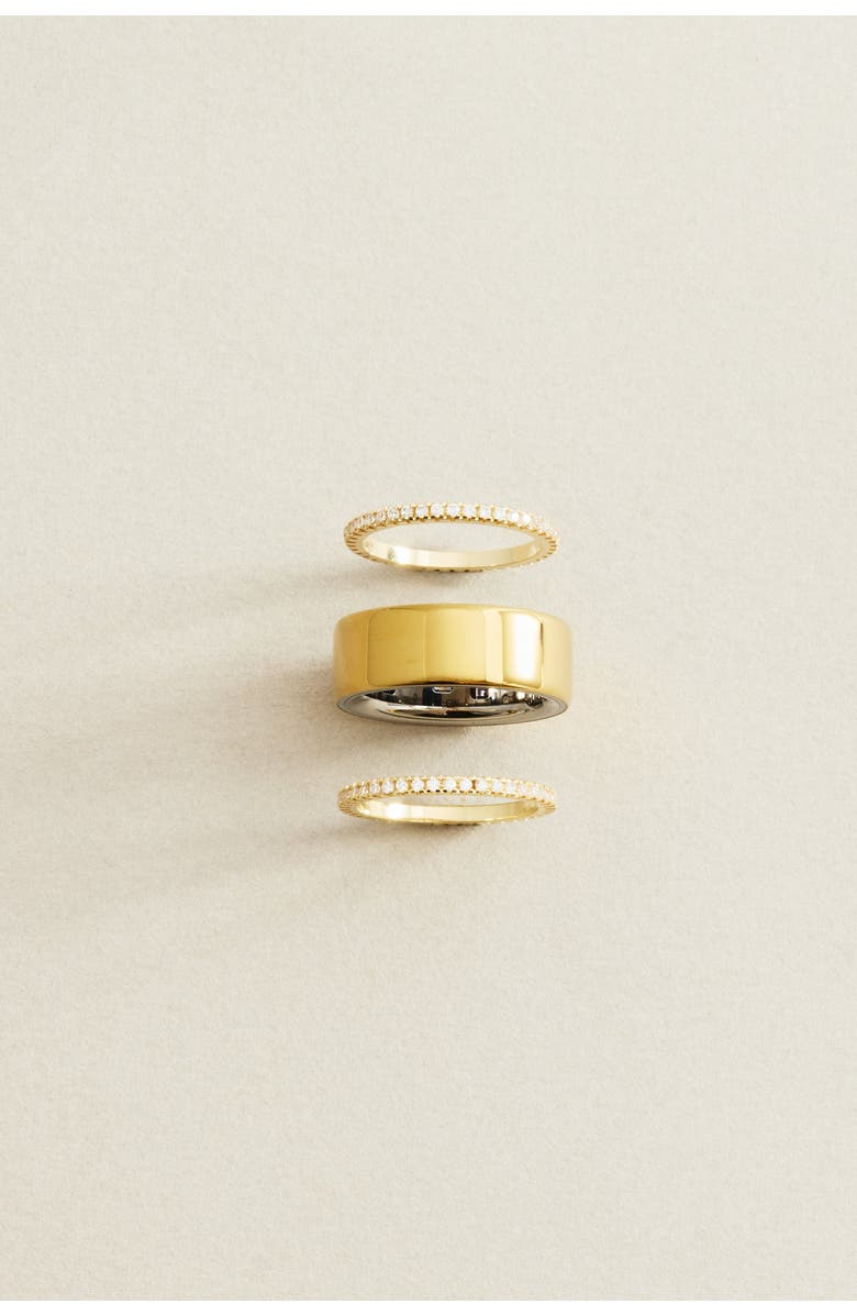 Set & Stones Aurora Smart Ring Stacking Set, Alternate, color, Gold