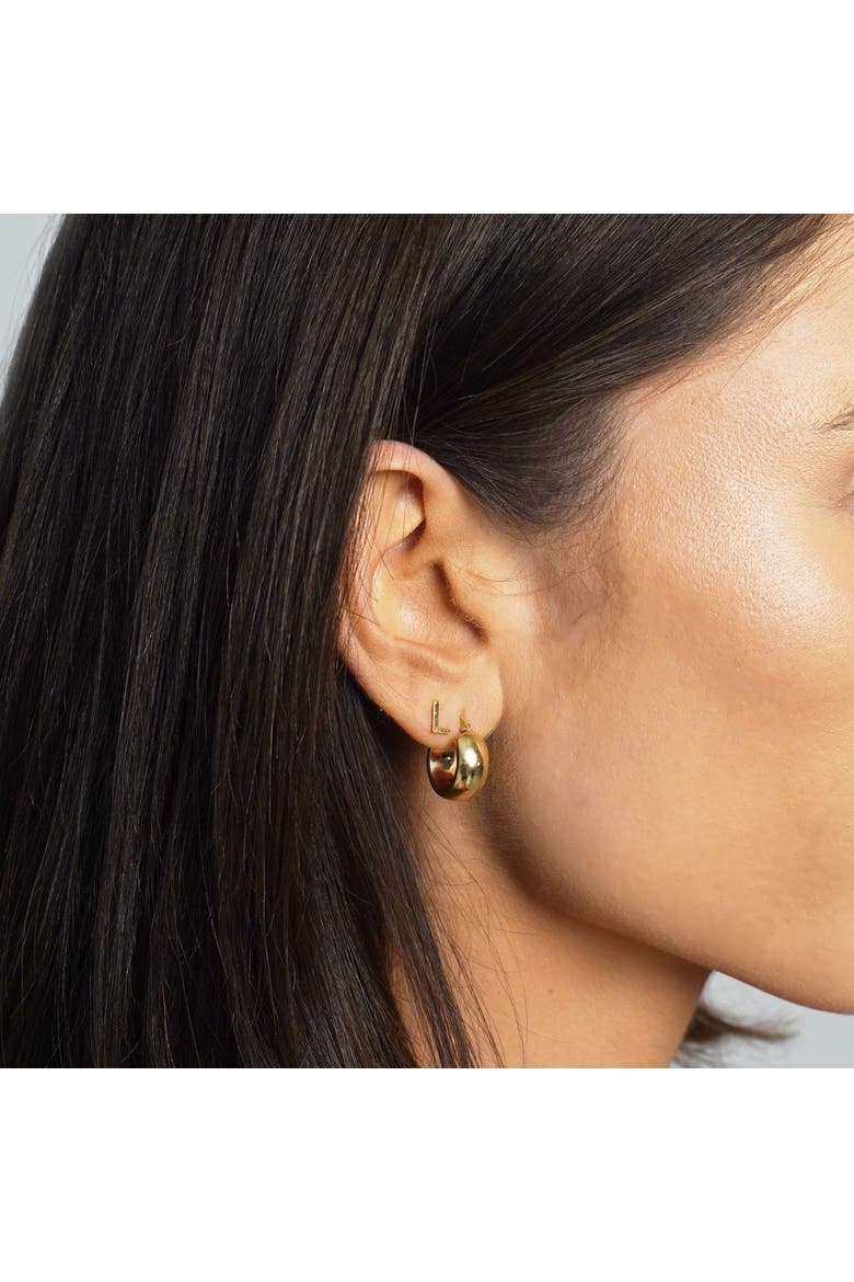 Chunky Hoop Earrings, Alternate, color, Yellow Gold