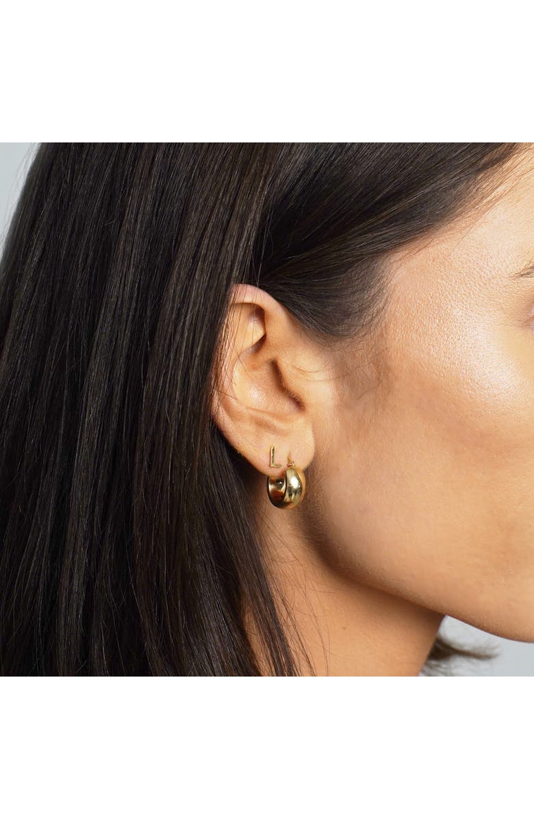 The Lovery Fine Jewelry Chunky Hoop Earrings, Alternate, color, Yellow Gold