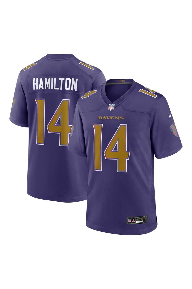Men's Nike Kyle Hamilton Purple Baltimore Ravens Alternate Game Jersey, Main, color, Purple