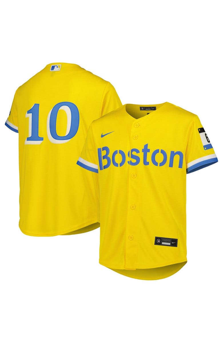 Nike Youth Nike Trevor Story Gold Boston Red Sox City Connect Replica Player Jersey, Main, color, 