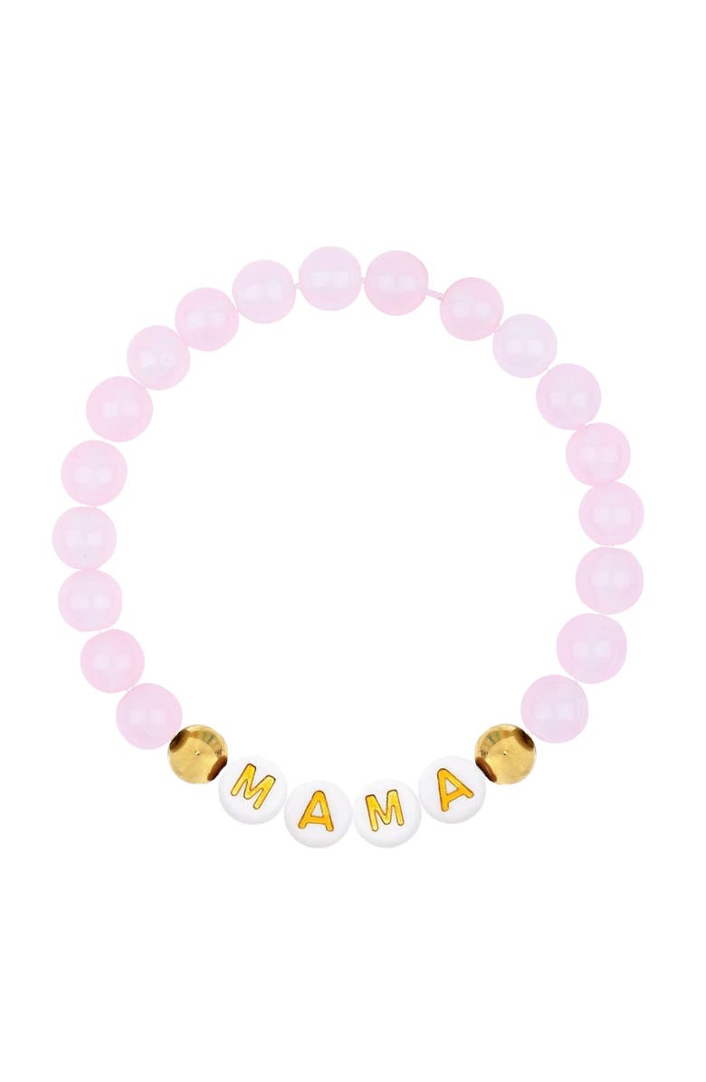 Emma Rae Luxe Mama Gemstone Bracelet, Main, color, Pink