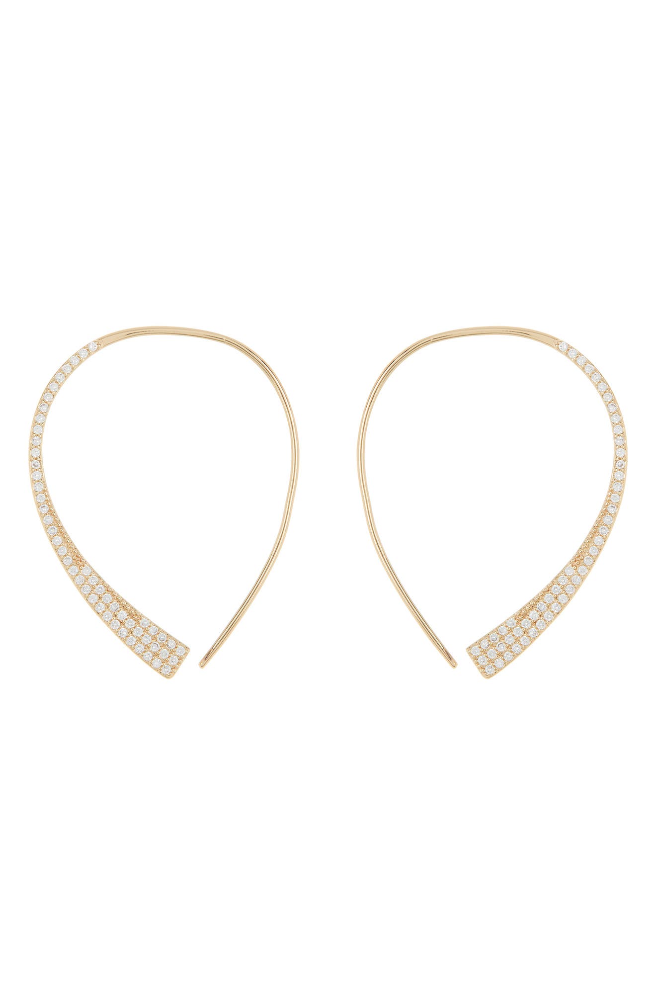 Sterling Forever Carlotta CZ Threader Earrings