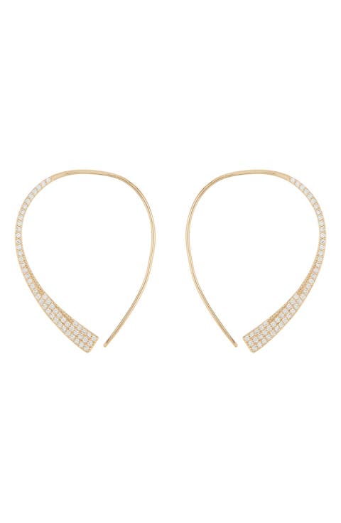 Carlotta CZ Threader Earrings