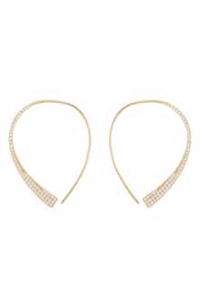 Sterling Forever Carlotta CZ Threader Earrings