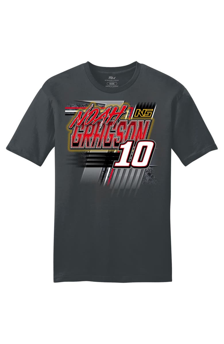 STEWART-HAAS RACING Men's Stewart-Haas Racing Team Collection  Charcoal Noah Gragson Rush Truck Centers Car T-Shirt, Alternate, color, Charcoal