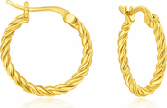 Donatello Gian Gold-Tone Twisted Hoop Earrings