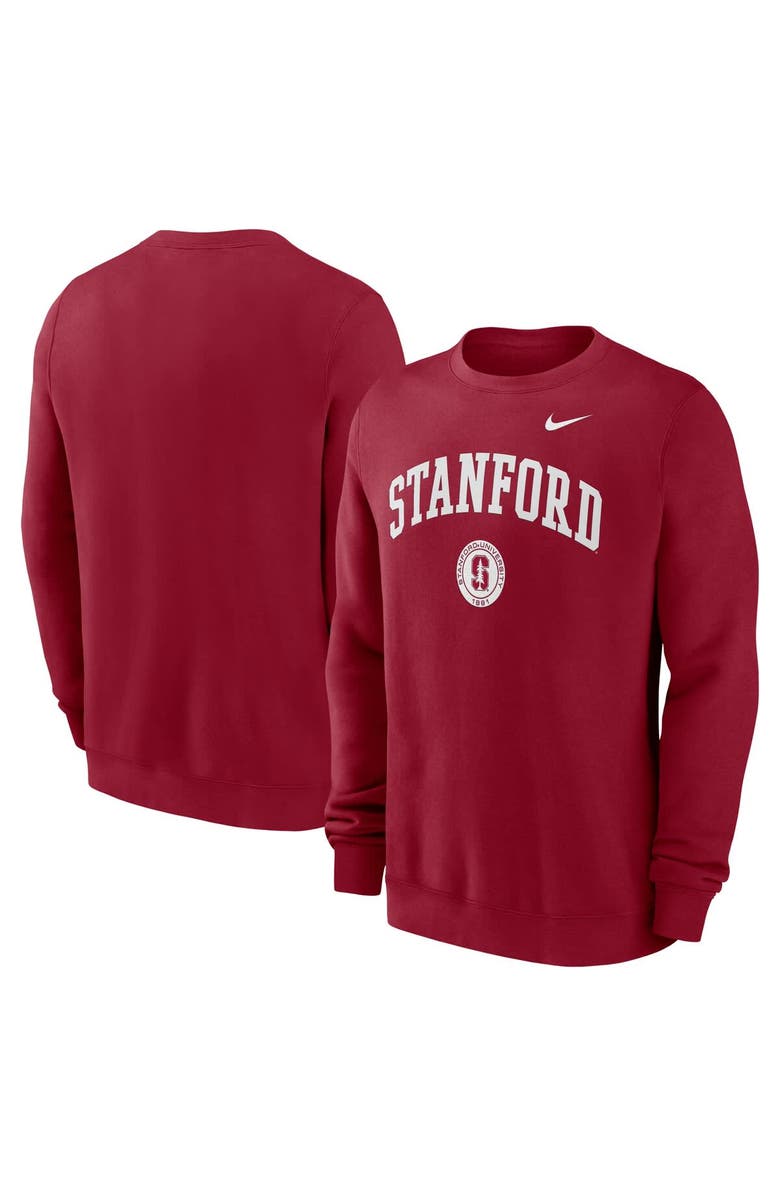 Nike Men's Nike Cardinal Stanford Cardinal Arched Seal Pullover Sweatshirt, Main, color, Cardinal
