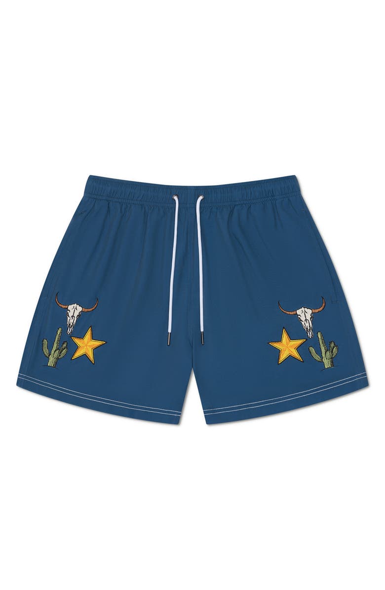 MAVRANS Western Waterproof Swim Trunks, Main, color, Blue