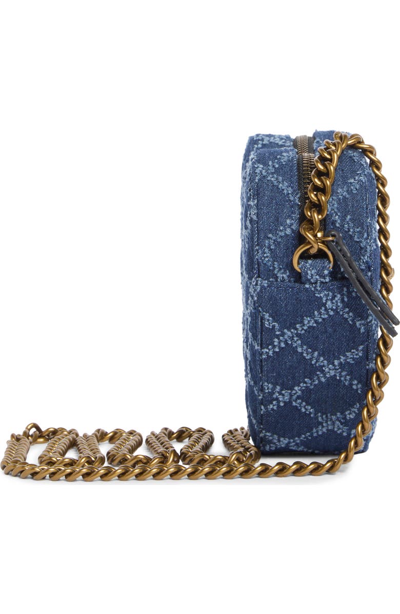 Kurt Geiger London Brixton Heart Quilted Crossbody Bag, Alternate, color, Denim