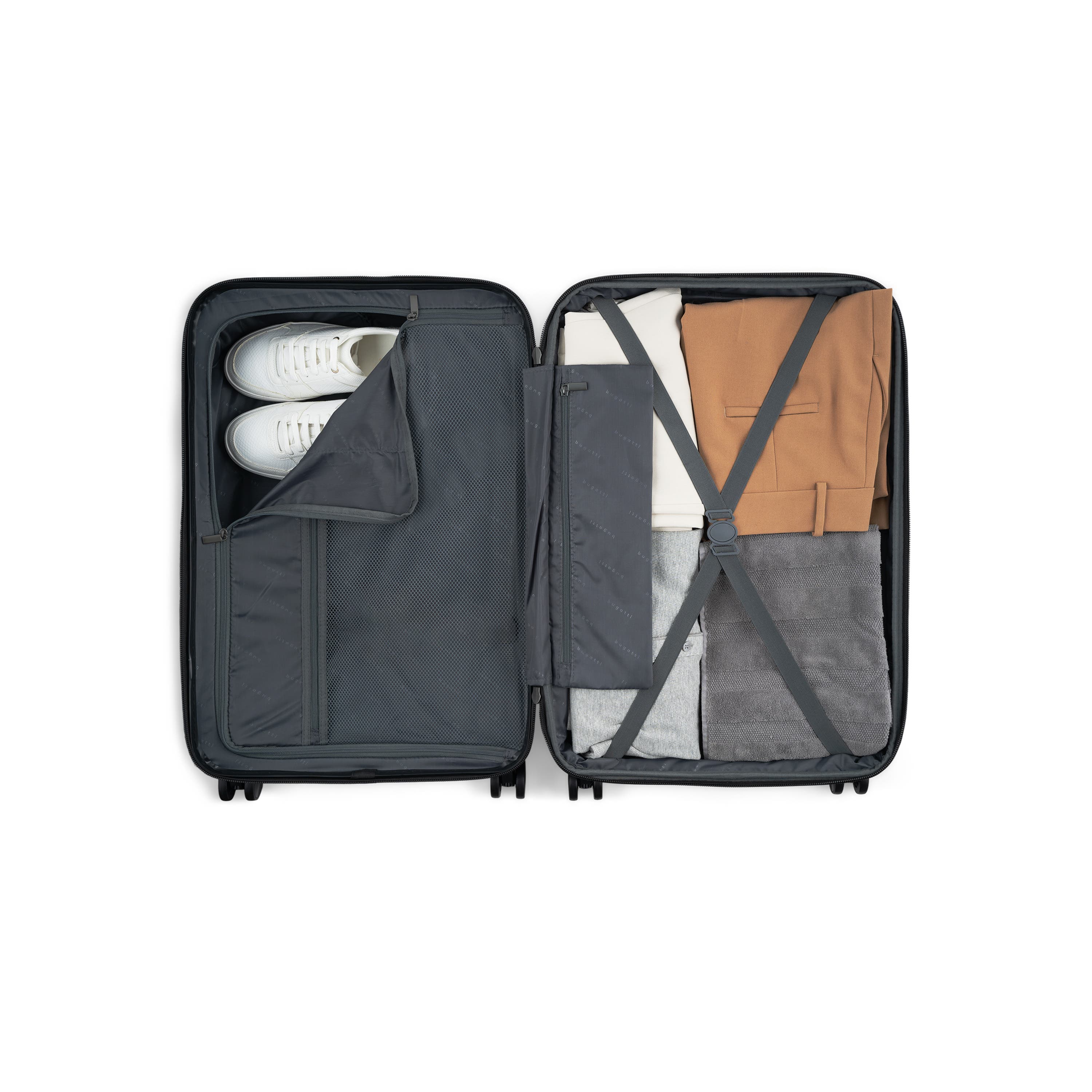 bugatti Wellington 3 Piece Hardside Luggage Set with TSA Lock, Alternate, color, Woodrose