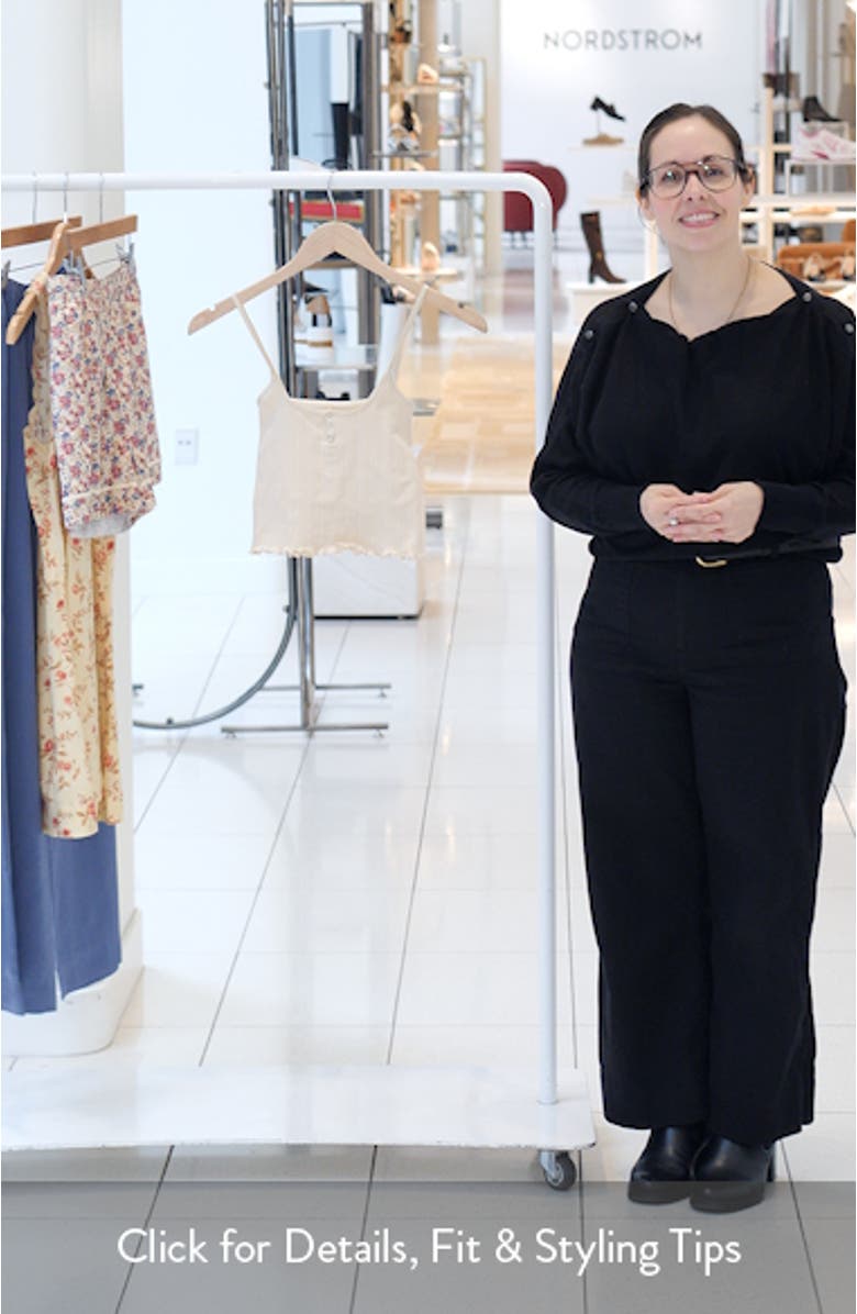 Snap Into It Crop Pajama Henley Tank, sales video thumbnail