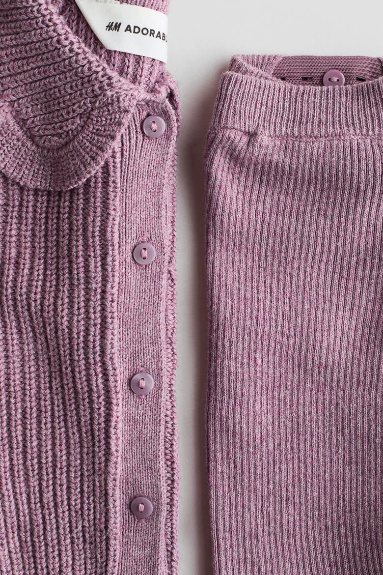 2-piece Cotton-knit Set, Alternate, color, Purple