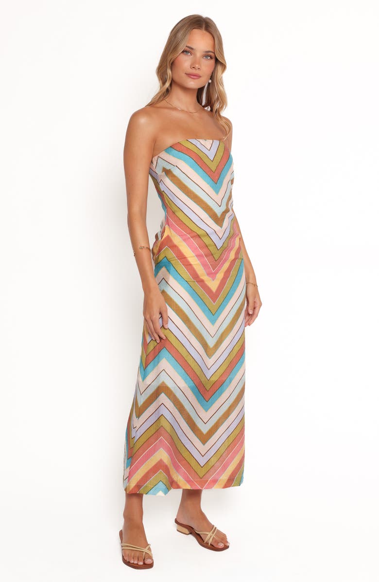 Petal & Pup Lane Chevron Maxi Sundress, Alternate, color, Coral Multi