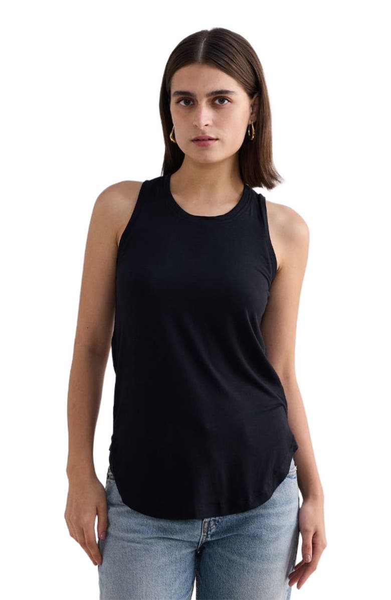 Reistor Drawstring Short T-shirt Dress in Black, Alternate, color, Black