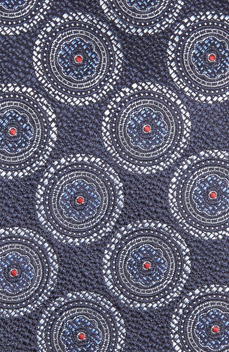 ZEGNA Ermenegildo Zegna Medallion Silk Tie, Alternate, color, 