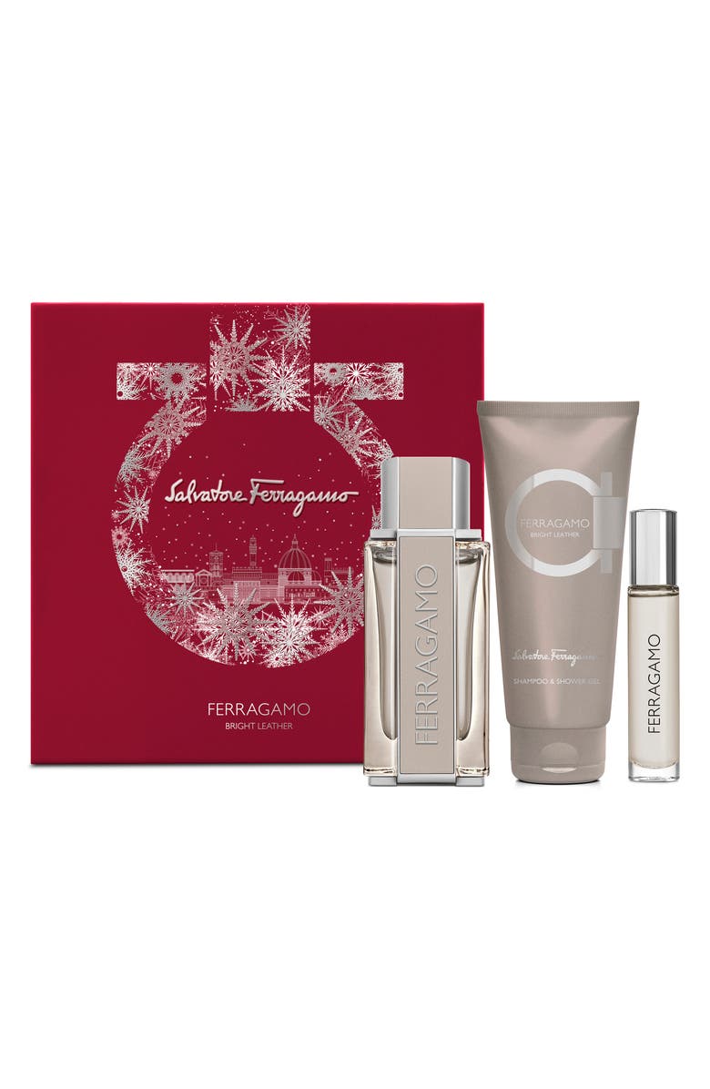 FERRAGAMO Bright Leather Eau de Toilette Set USD $123 Value, Main, color,