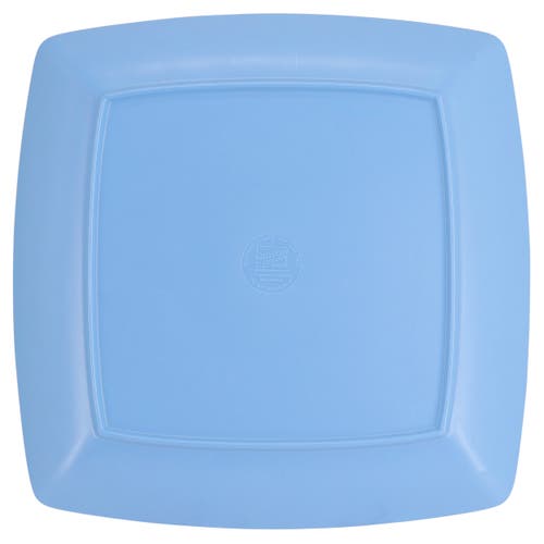 Gibson Home Grayson 4 Piece 10.5 Inch Square Melamine Dinner Plate Set In Blue