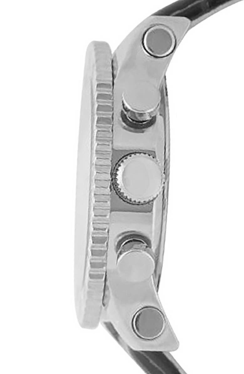 VERSUS Versace VERSUS by Versace 'Madison' Chronograph Leather Strap Watch, 42mm, Alternate, color,