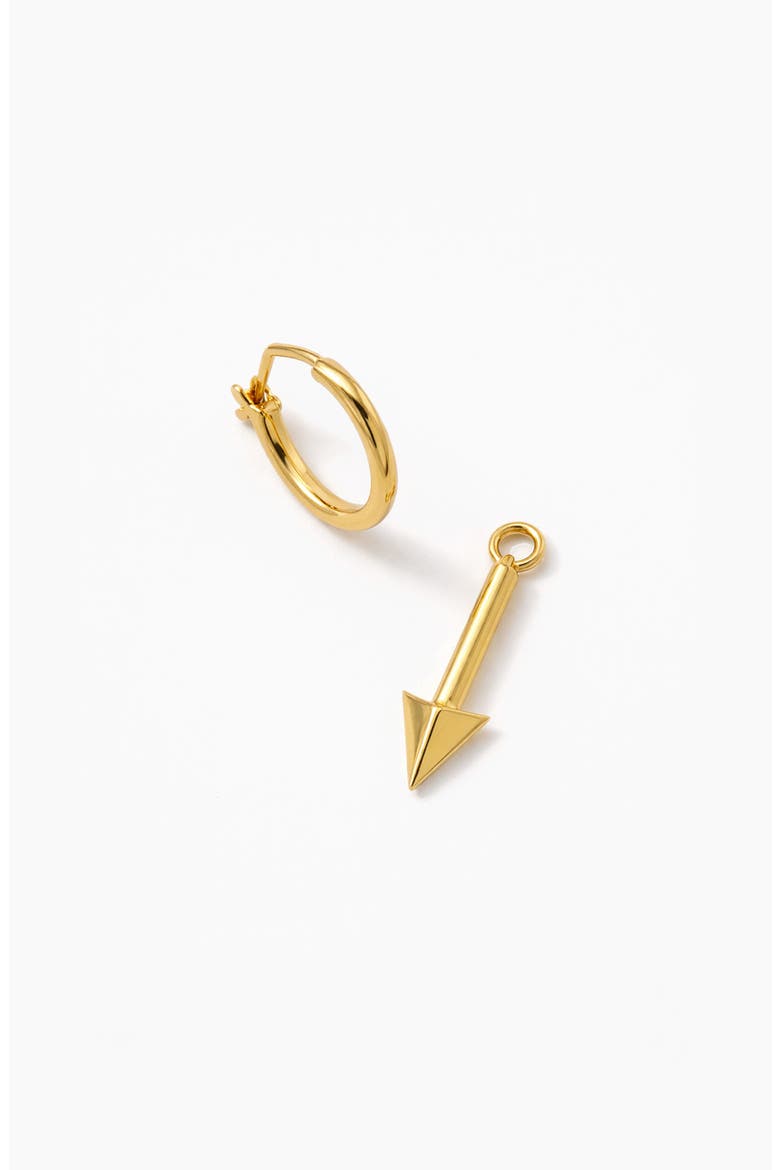 Arrow Single Hoop in Gold, Alternate, color, Gold