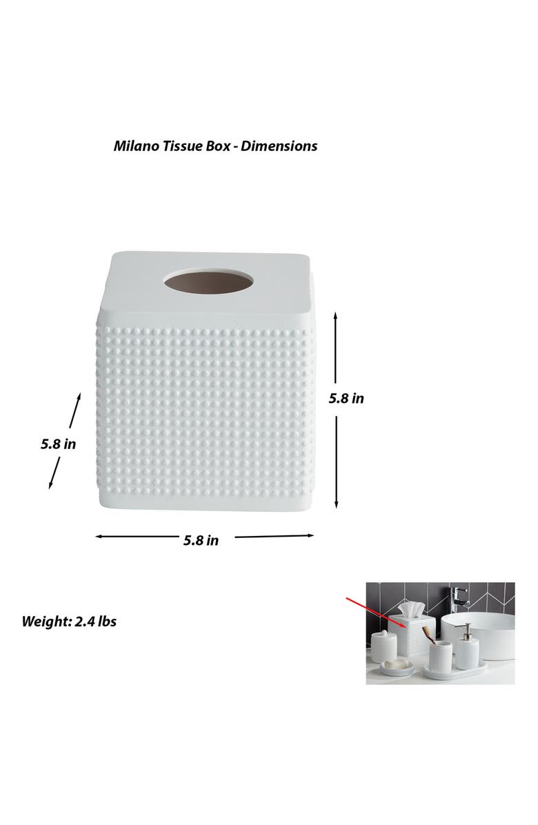 ROSELLI TRADING COMPANY Milano 7-Piece Bath Accessory Set, Alternate, color, White