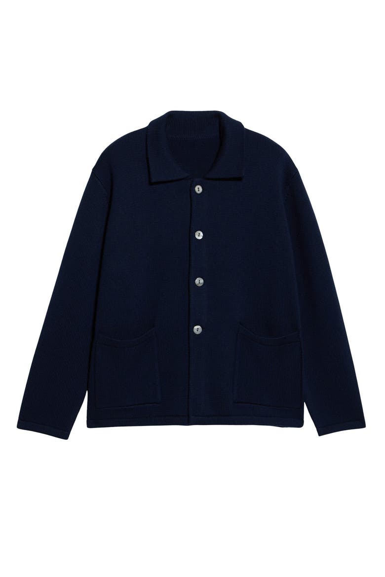 Beta Merino Wool Cardigan, Main, color, NAVY BLUE