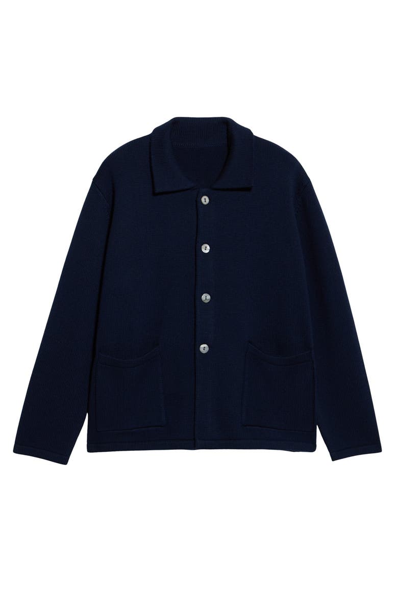 Fortela Beta Merino Wool Cardigan, Main, color, Navy Blue