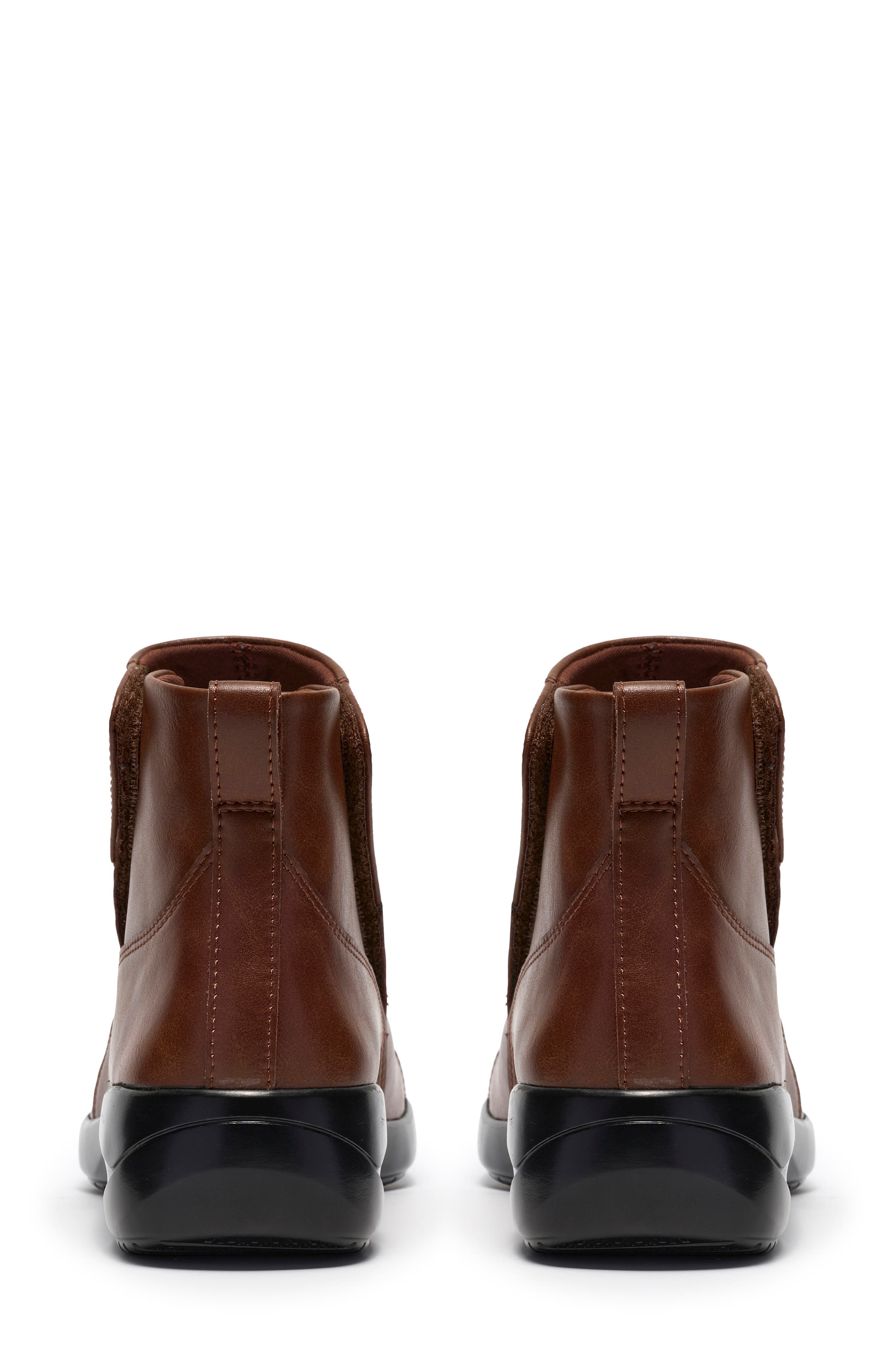 Kaetlyn Flow Leather Wedge Bootie, Alternate, color, BRITISH TAN LEATHER