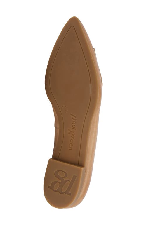 Paul Green Teddy Pointed Toe Flat In Alpaca Leather
