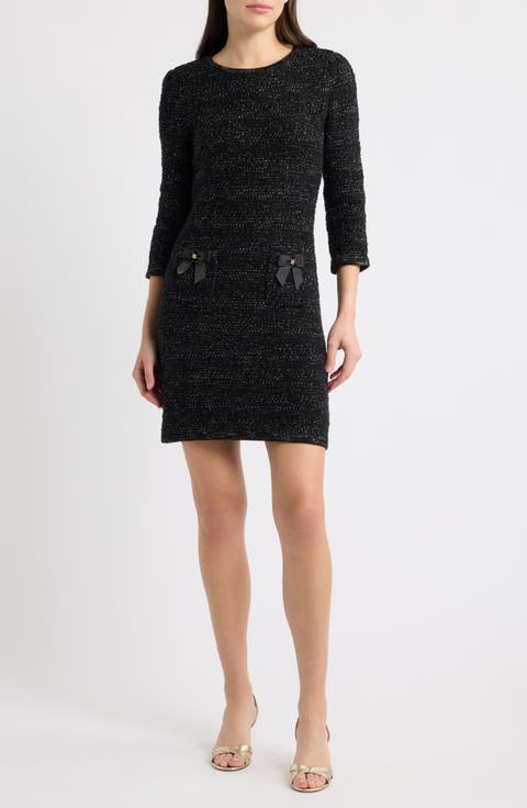 Rhysa Metallic Sweater Dress