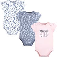 Hudson Baby Comfortable All-Cotton Bodysuit 3Pk