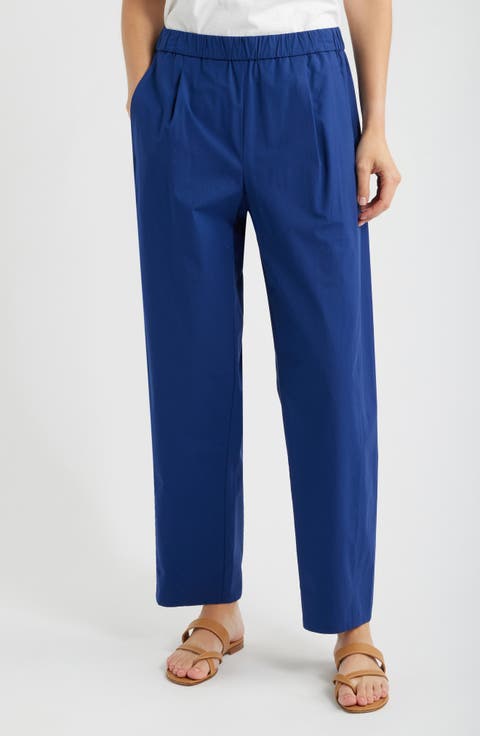 Stretch Organic Cotton Ankle Lantern Pants