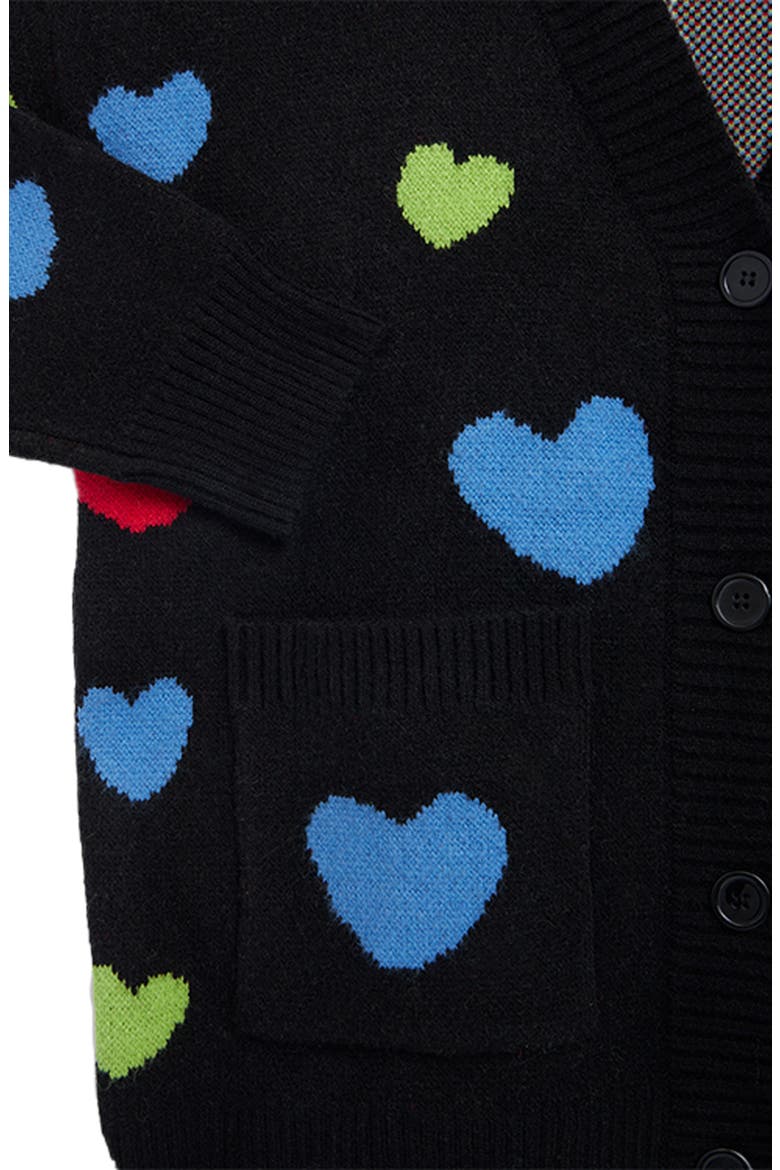 Heart Motif Cardigan, Alternate, color, LIGHT/PASTEL BLUE