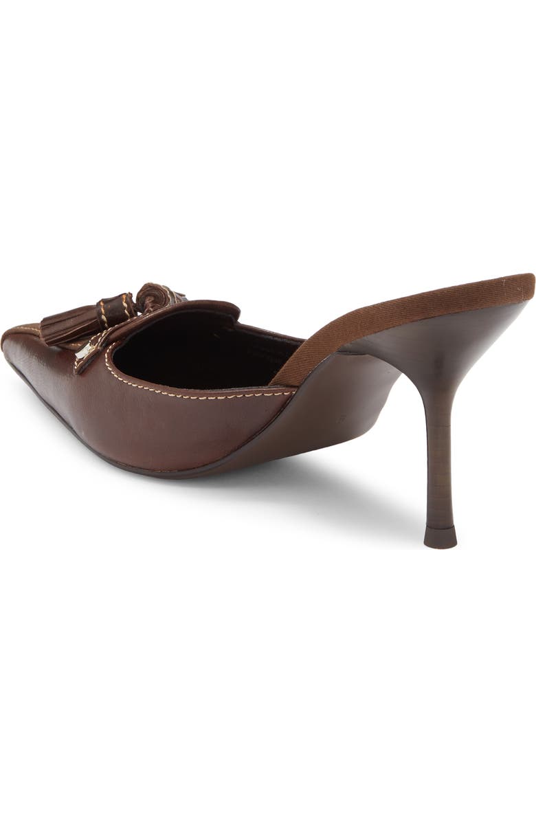 Jeffrey Campbell Claypool Pointed Toe Tassel Loafer Mule, Alternate, color, Coffee Combo