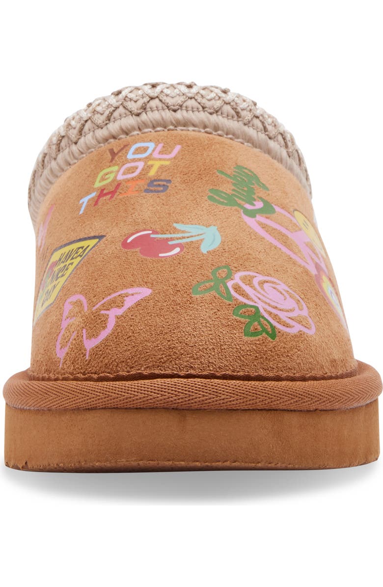 Steve Madden Kids' Jordye Faux Fur Clog Slipper, Alternate, color, Cognac Multi