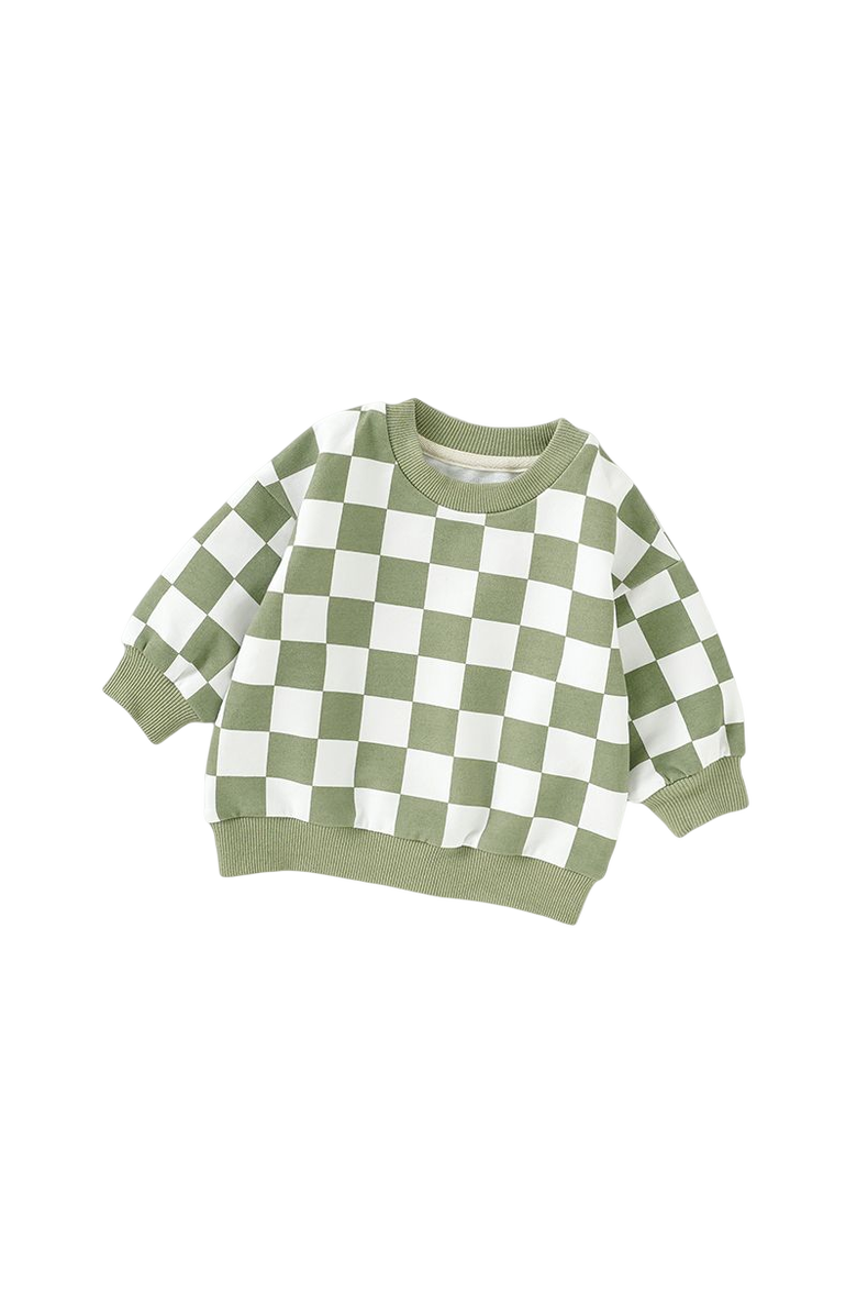 Charlie Lou Baby<sup>®</sup> Organic Checkered Cotton Sweatshirt, Main, color,