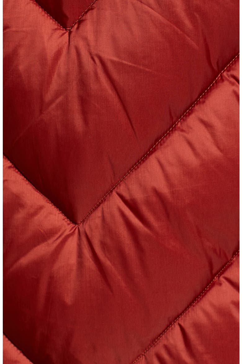 Contrast Lining Puffer Coat, Alternate, color, TERRACOTTA