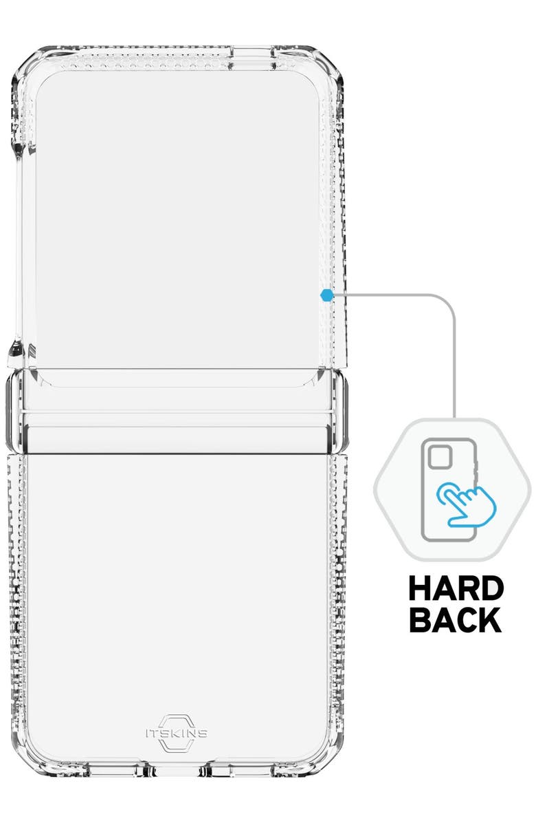ITSkins Hybrid_R Clear Hinge Case for Samsung Galaxy Z Flip6, Alternate, color, Clear