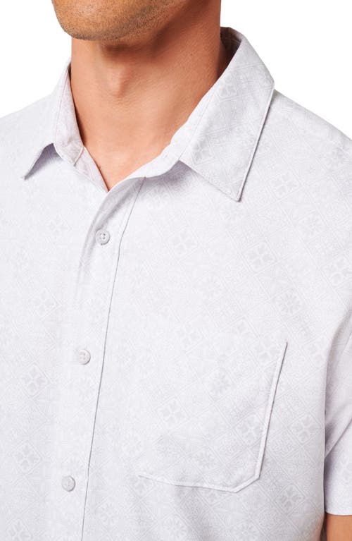 Travismathew Acropolis Short Sleeve Button-up Shirt In White