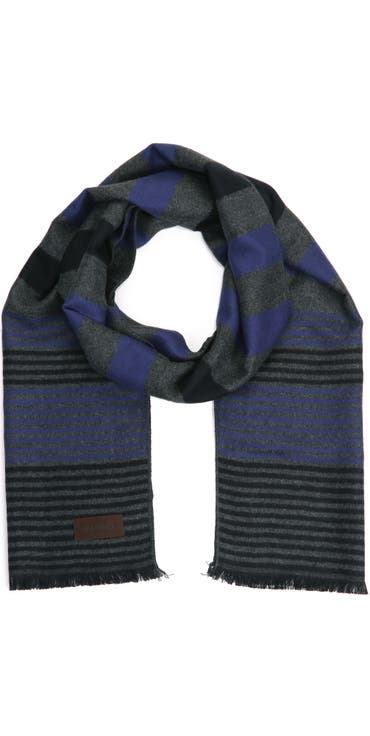 Cashmere-Feel Cotton Patterned Scarf
