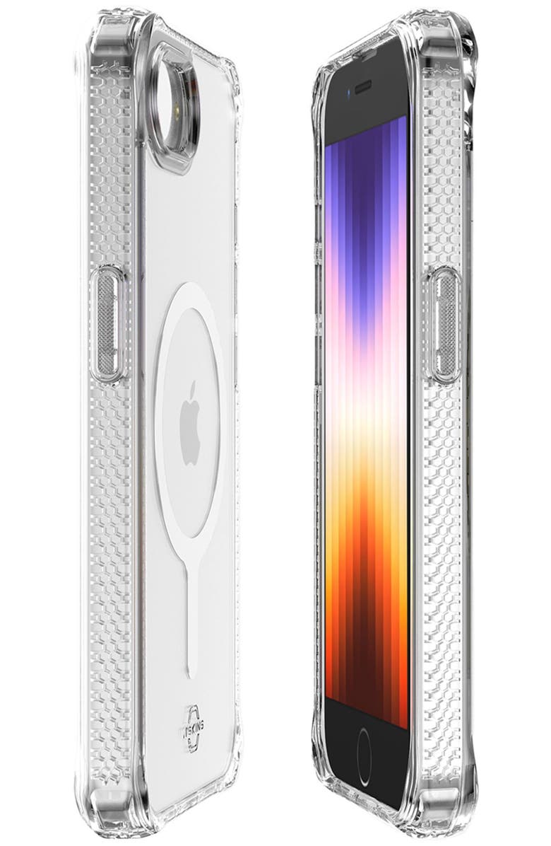 ITSkins Hybrid_R Clear MagSafe Case for Apple iPhone 16e / iPhone 15 / iPhone 14 / iPhone 13, Alternate, color, Clear