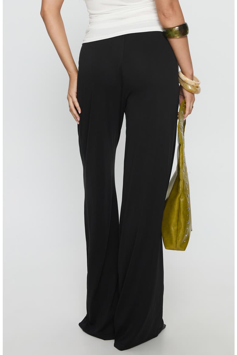 Gavrielle Jersey Drawstring Wide Leg Pants, Alternate, color, BLACK