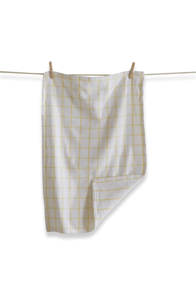 Classic Yellow Windowpane Cotton Kitchen Dishtowel Set, Main, color, Yellow